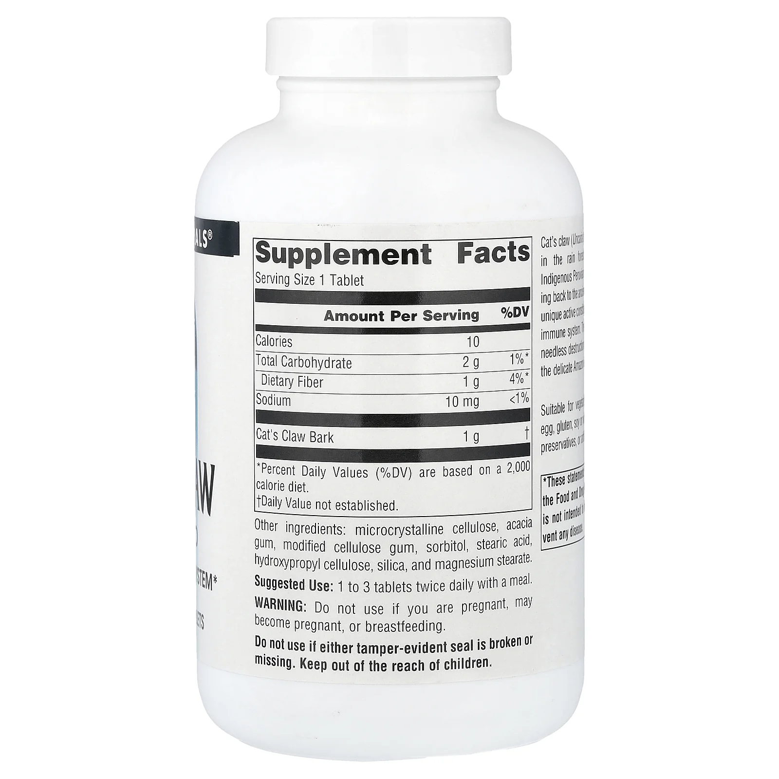 Source Naturals, кошачий коготь, 1000 мг, 120 таблеток