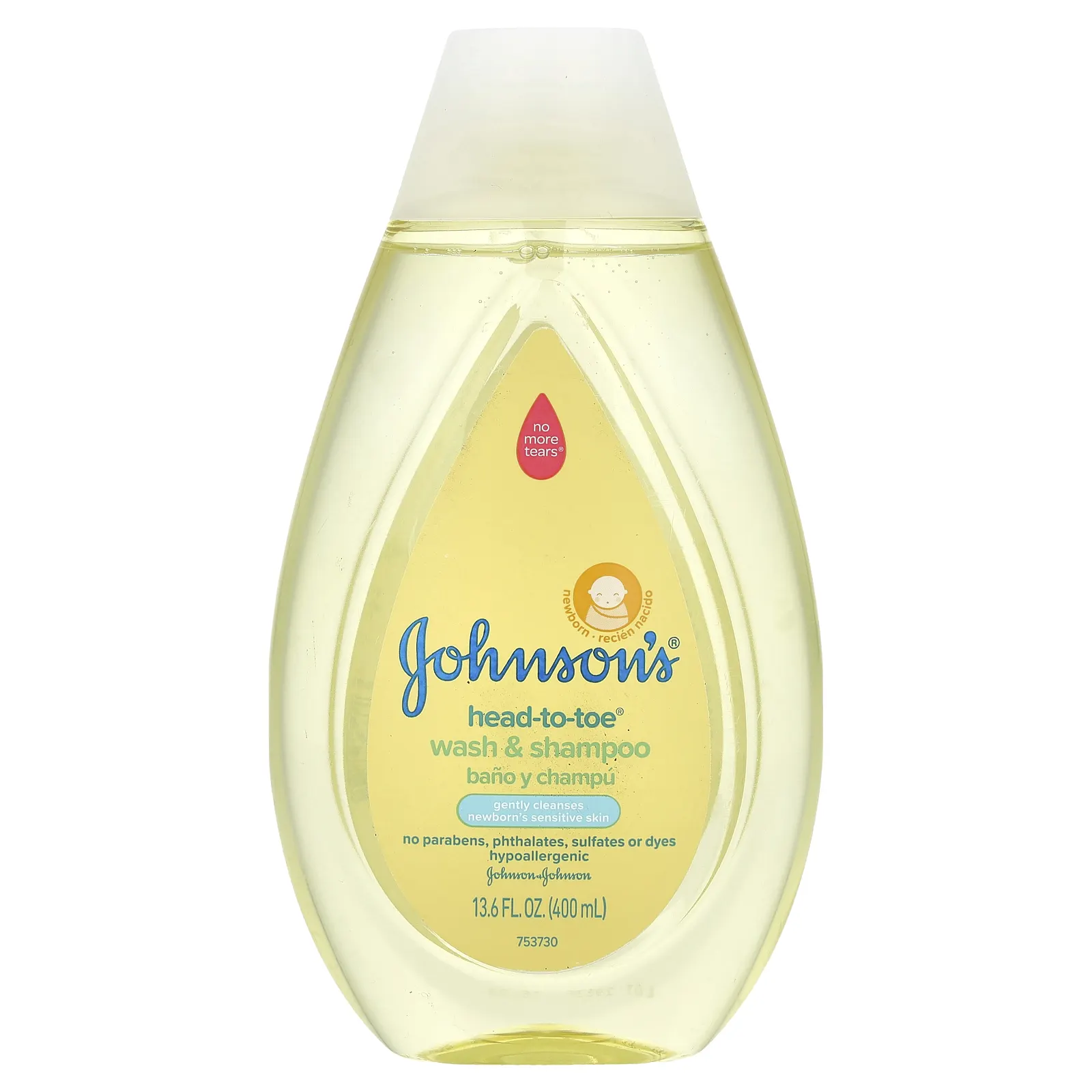 Johnson's Baby, Средство для мытья рук с шампунем для мытья рук, для новорожденных, 400 мл (13,6 жидк. Унции)