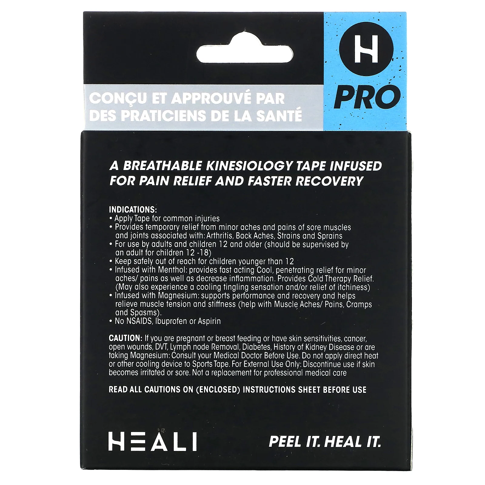 Heali Medical Corp, дышащее эластичное кинезиологическое тейпирование, синее, 20 вырезанных полосок