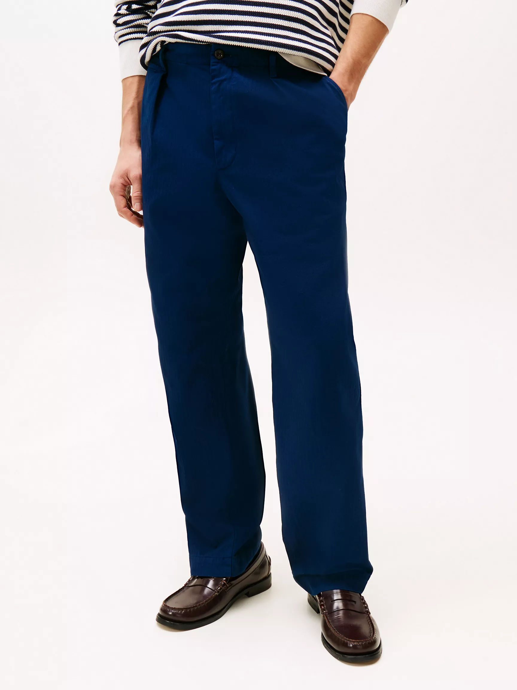 Мужские брюки Tommy Hilfiger, Брюки чинос зауженного кроя с узором "елочка"