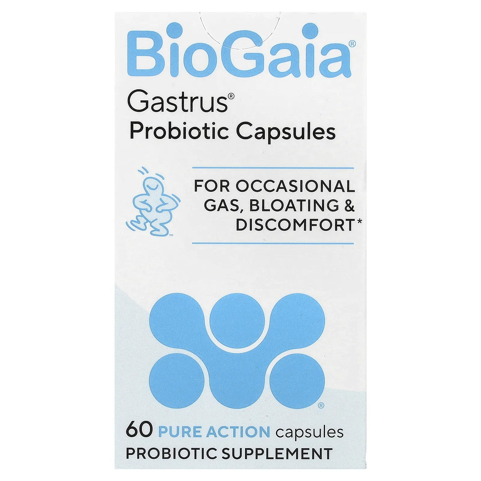 BioGaia, пробиотик Gastrus® в капсулах, 60 капсул Pure Action