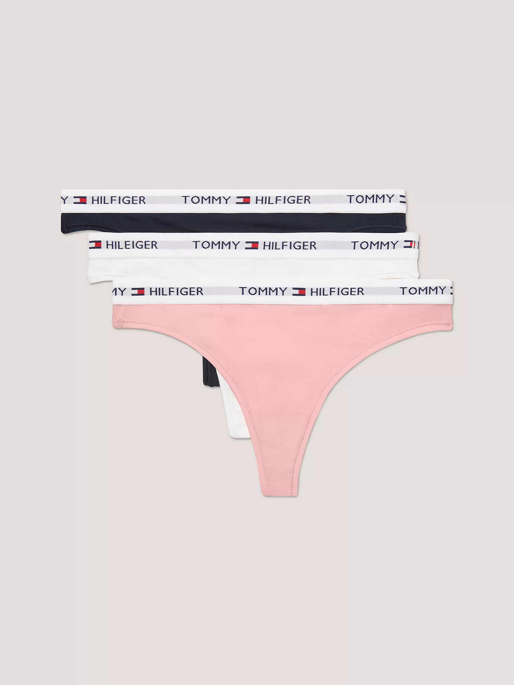 Женское нижнее белье Tommy Hilfiger, Стринги с логотипом Tommy (набор 3 шт.)
