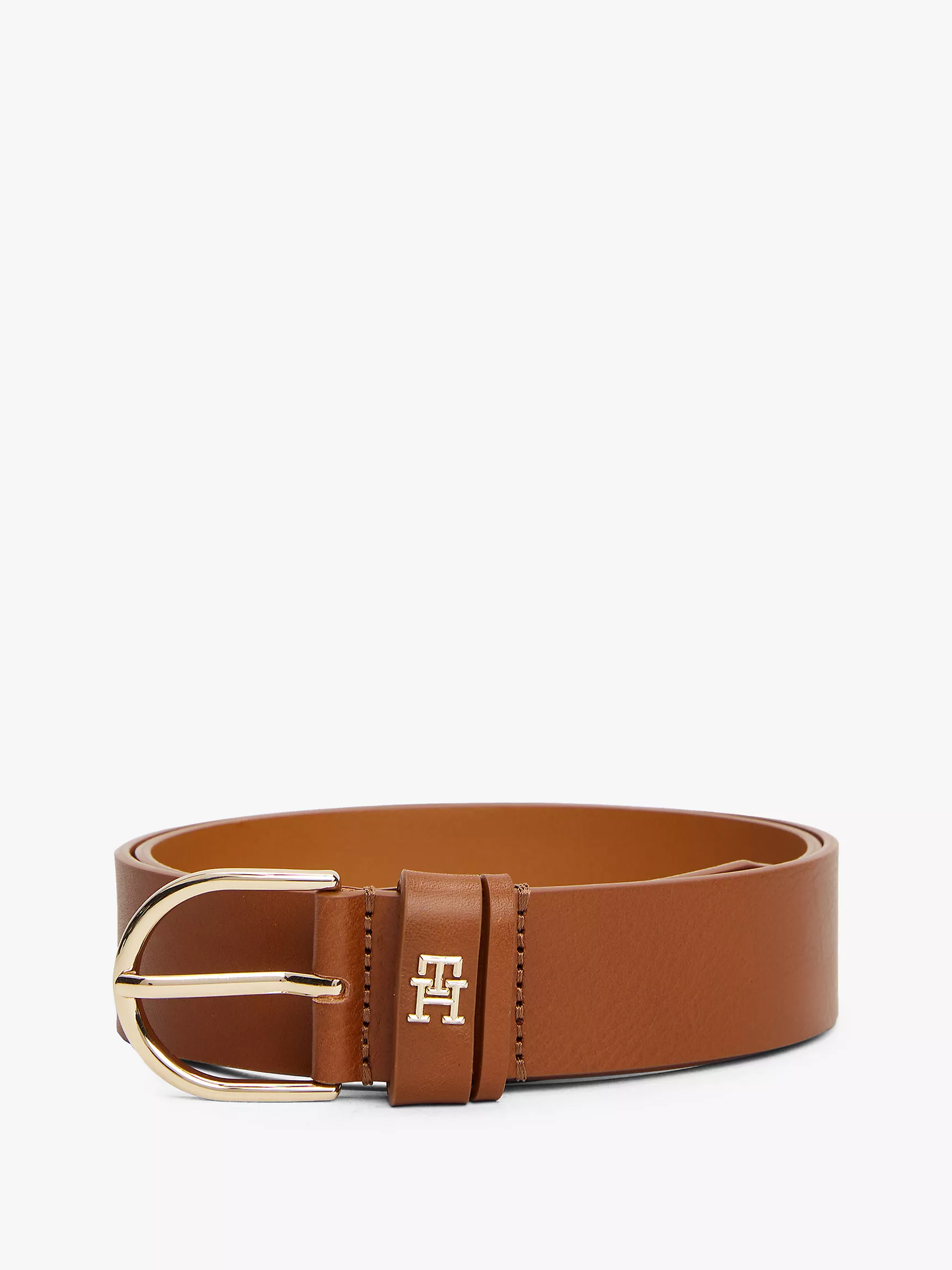 Женский ремень Tommy Hilfiger, Кожаный ремень с монограммным узором