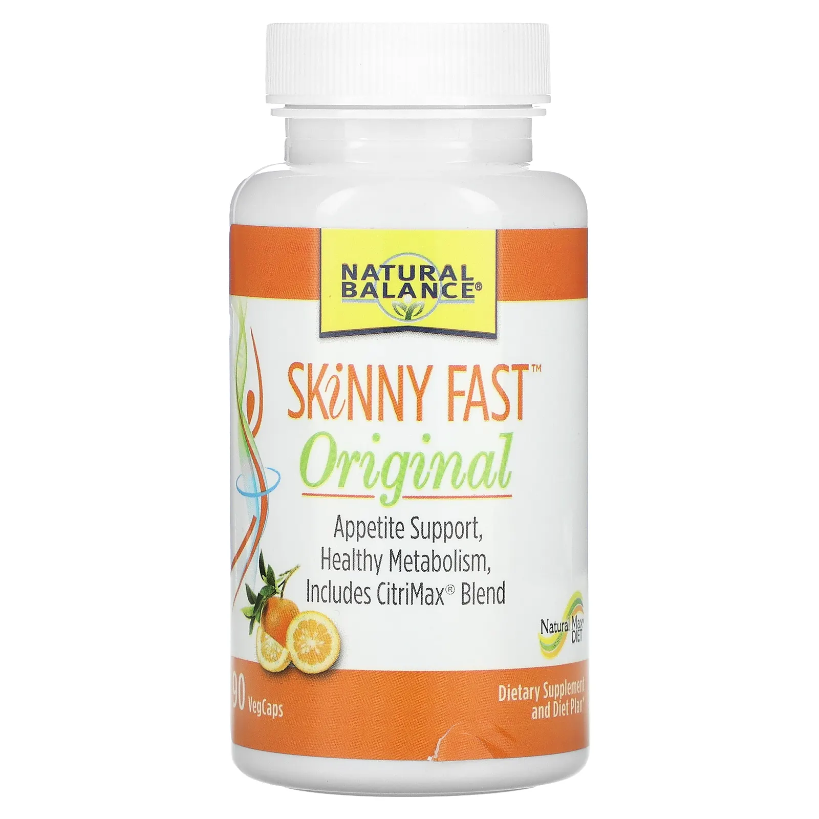 Natural Balance, Skinny Fast, оригинальный вкус, 90 растительных капсул