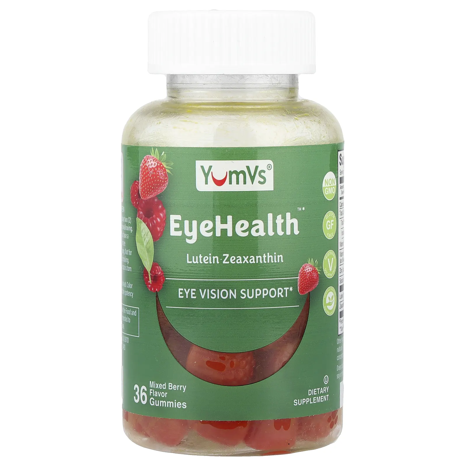 YumVs, Eye Health™, жевательные таблетки, со вкусом ягодного ассорти, 36 жевательных таблеток