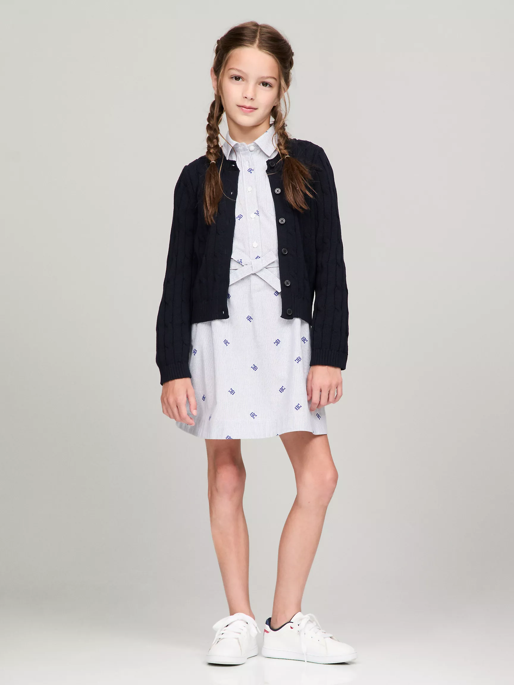 Свитер для девочки Tommy Hilfiger, Детский кардиган с узором "косы"