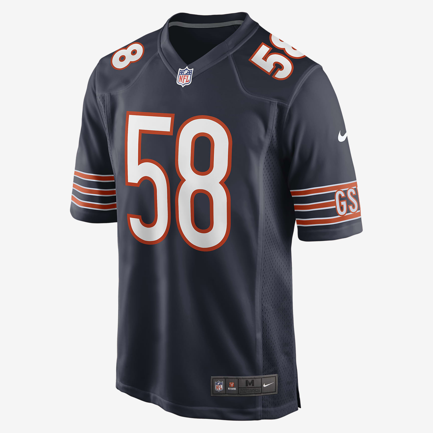 Darnell Wright Chicago Bears Men's Nike NFL Game Football Jersey