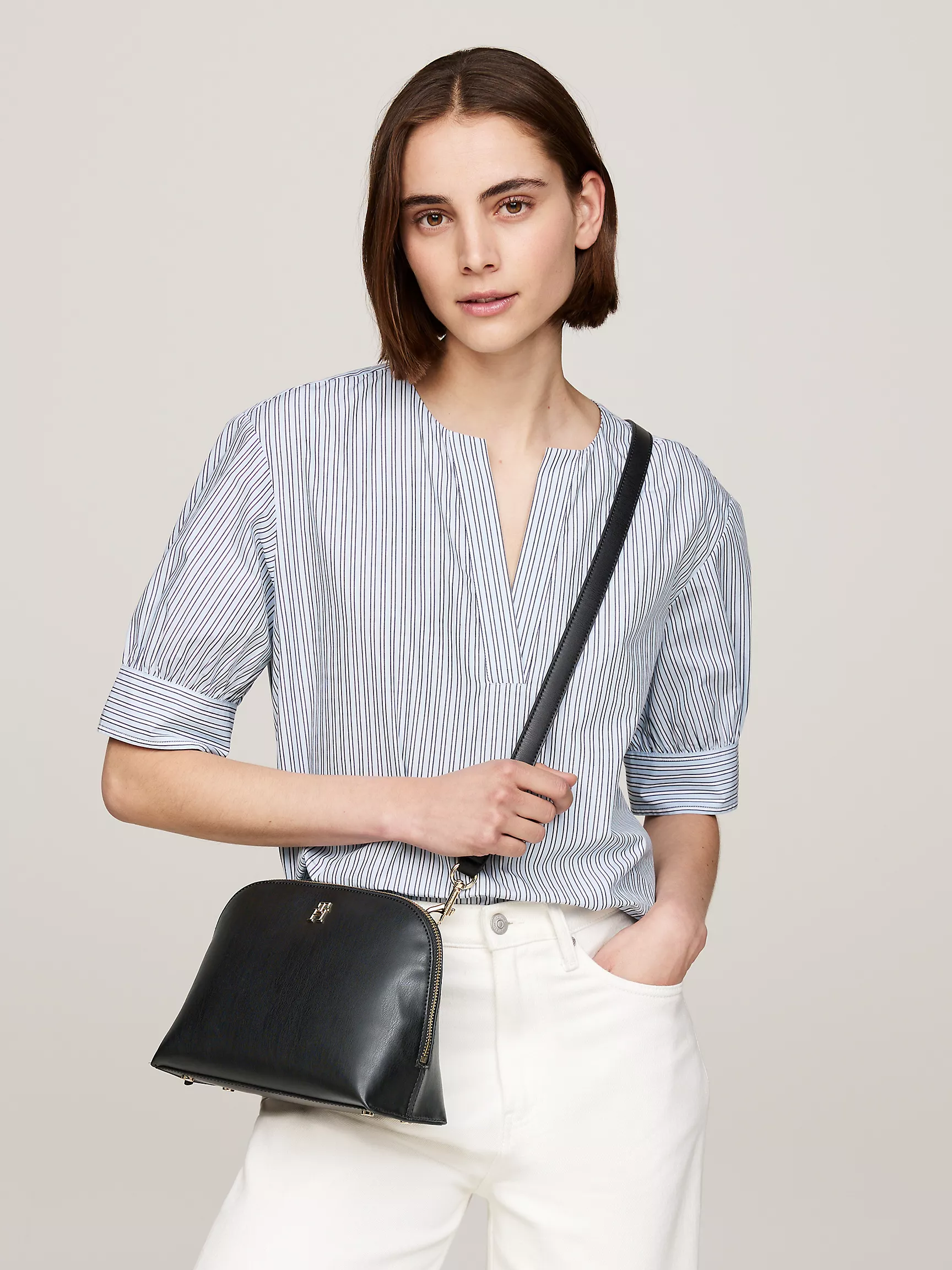 Женская сумка Tommy Hilfiger, Кроссбоди-сумка с монограммной вставкой