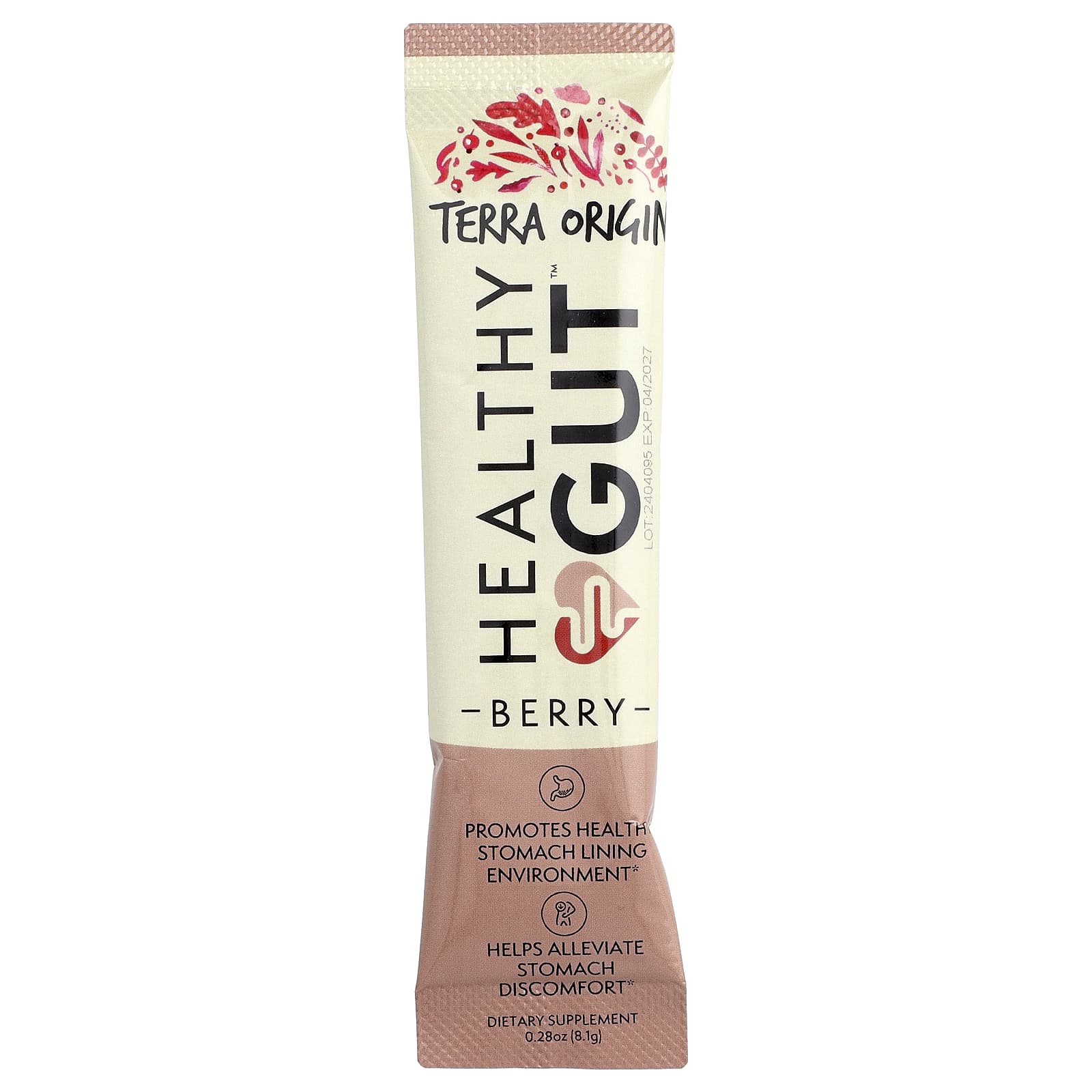Terra Origin, Healthy Gut ™, ягоды, 21 пакетик, по 8,1 г (0,26 унции)