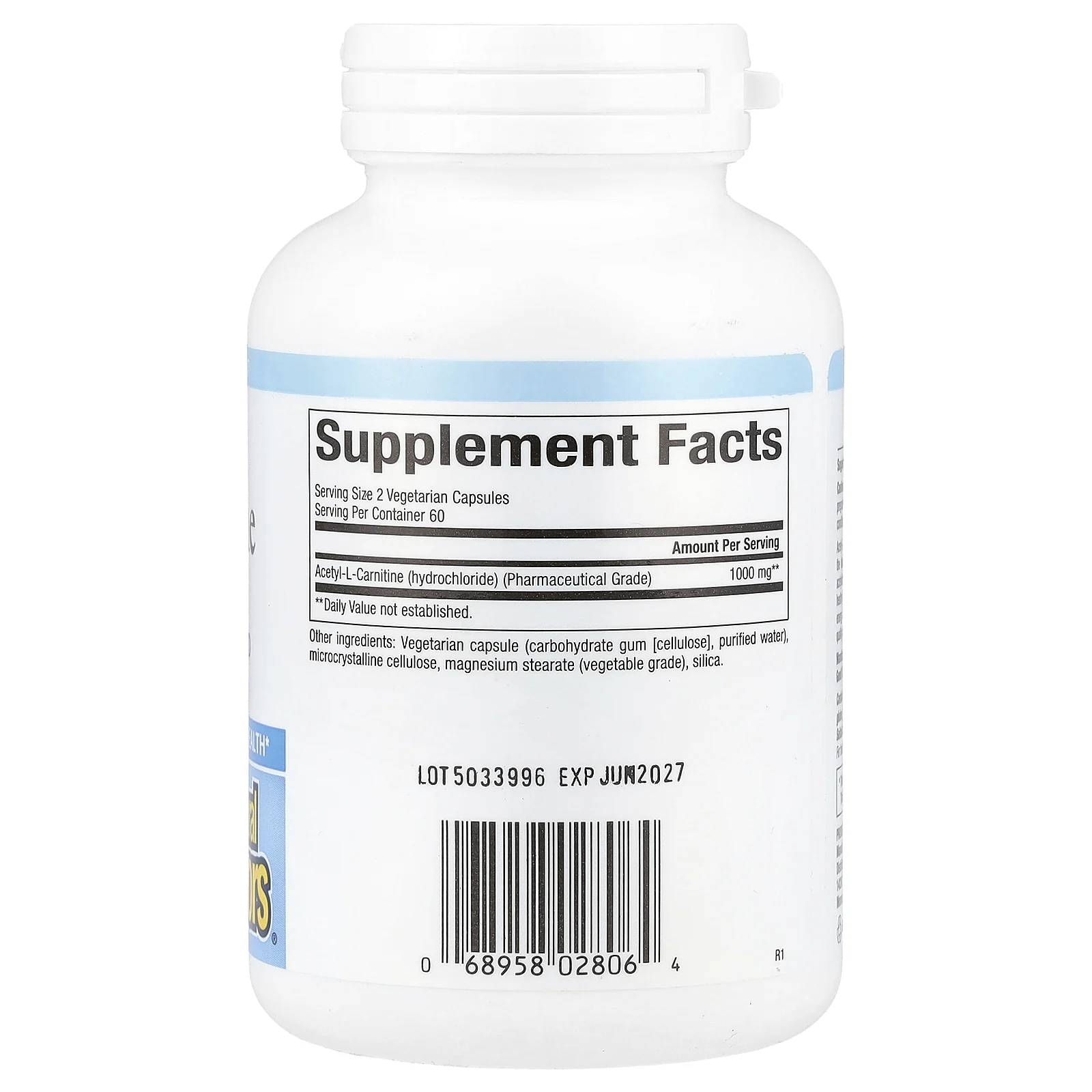 Natural Factors, ацетил L-карнитин, 500 мг, 120 вегетарианских капсул