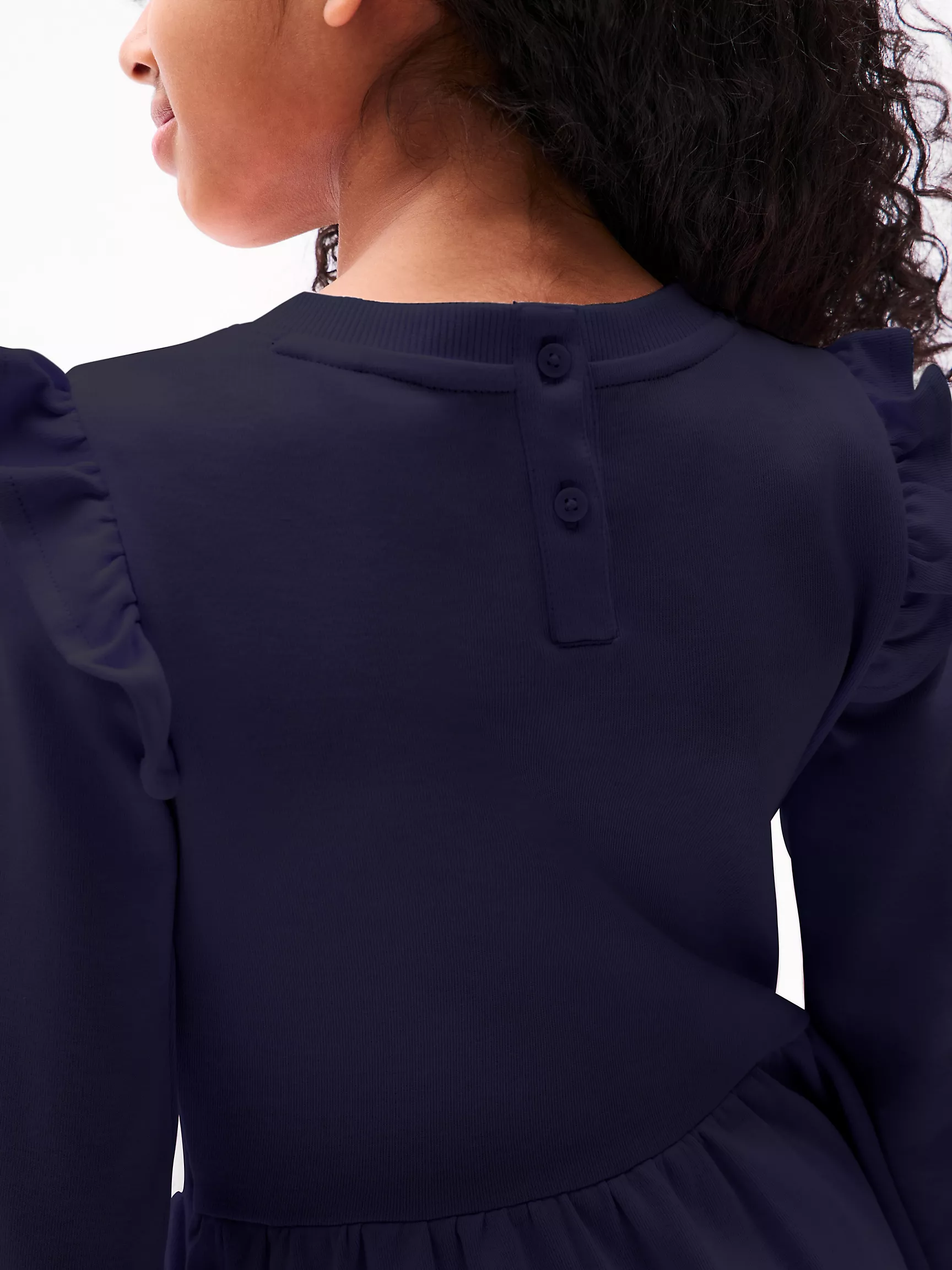 Платье для девочек Tommy Hilfiger, Детское платье Punto с длинным рукавом и рюшами