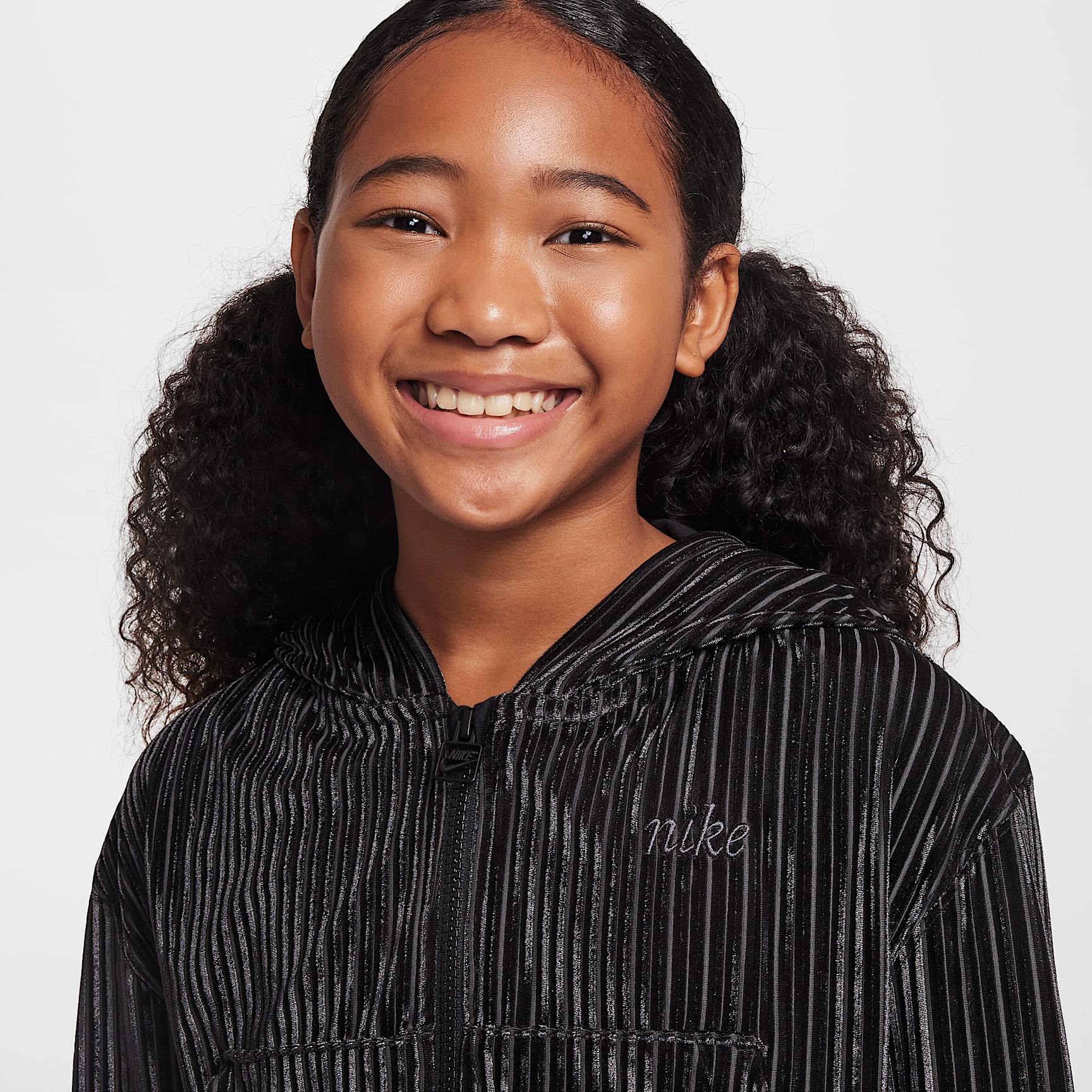 Nike Sportswear Big Kids' (Girls') Full-Zip Ribbed Hoodie