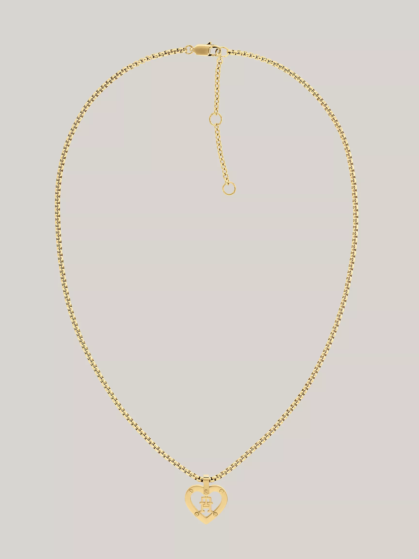 Женское колье Tommy Hilfiger, Позолоченное ожерелье с сердечком Monogram