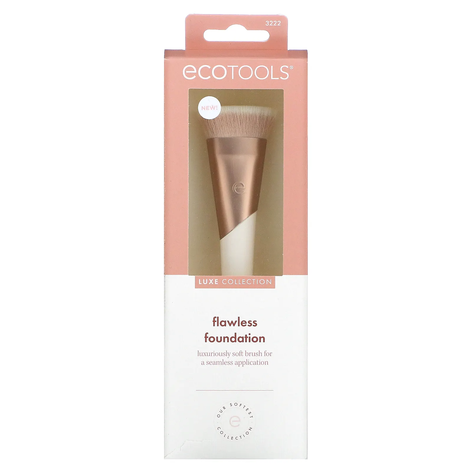 EcoTools, Luxe Collection, Flawless Foundation, роскошная мягкая кисть`` 1 шт.