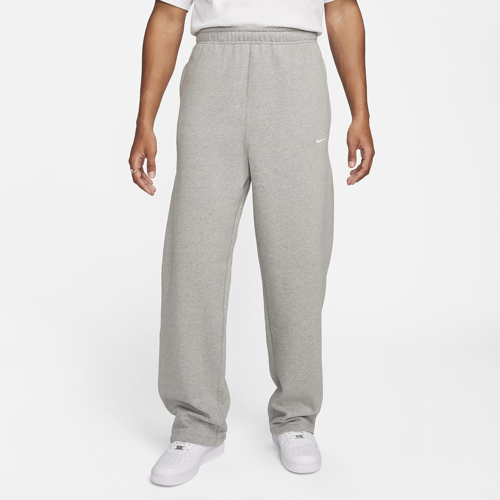 Nike Solo Swoosh Men's Open-Hem Fleece Pants