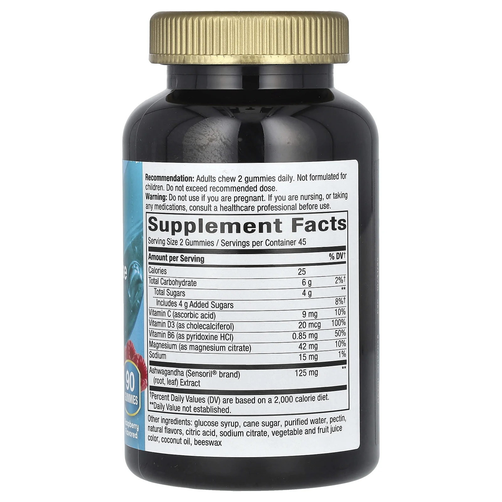 Nature's Way, жевательная таблетка для снятия стресса, со вкусом малины, 90 жевательных таблеток