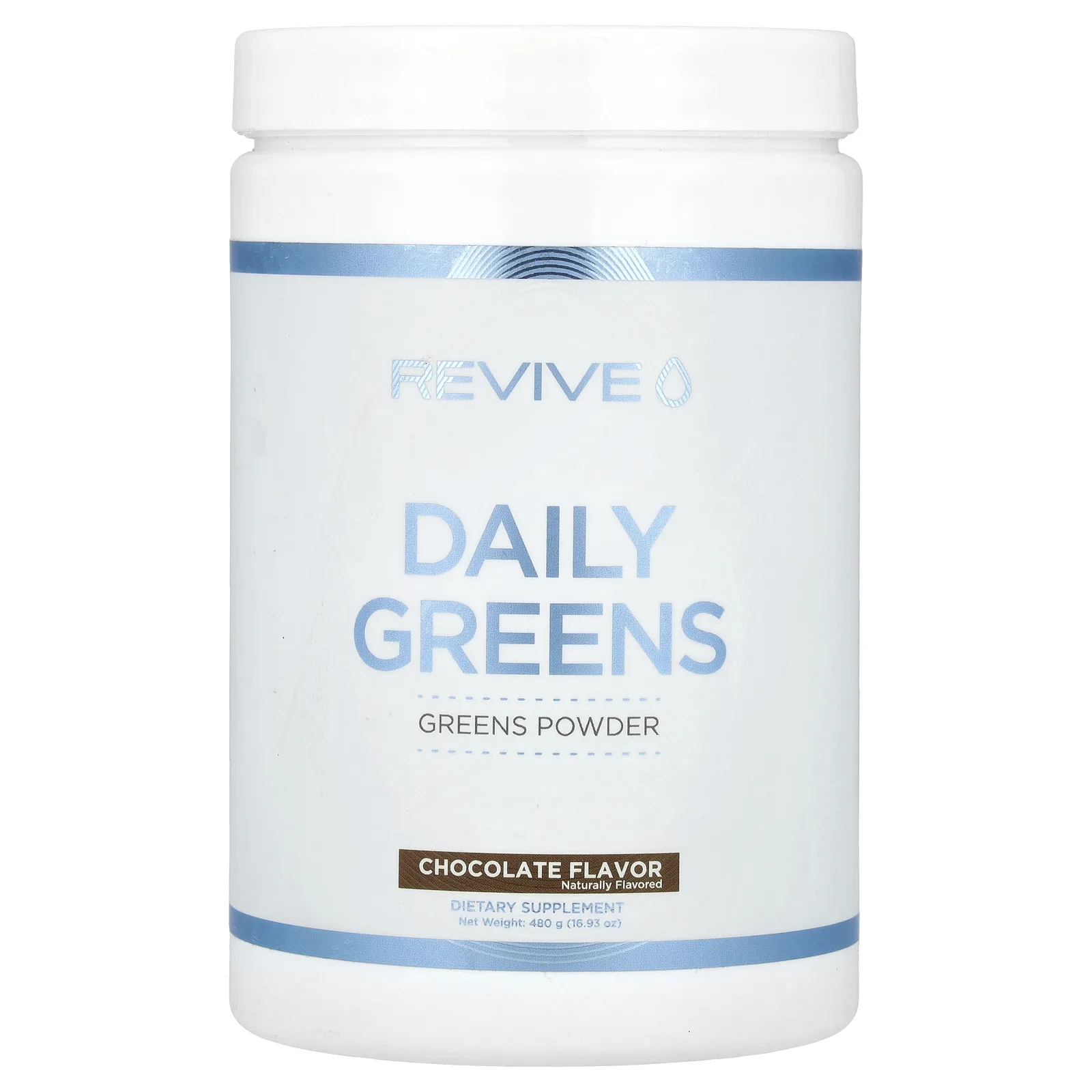 Revive, Daily Greens, ежедневная зелень, с шоколадным вкусом, 504 г (17,77 унции)