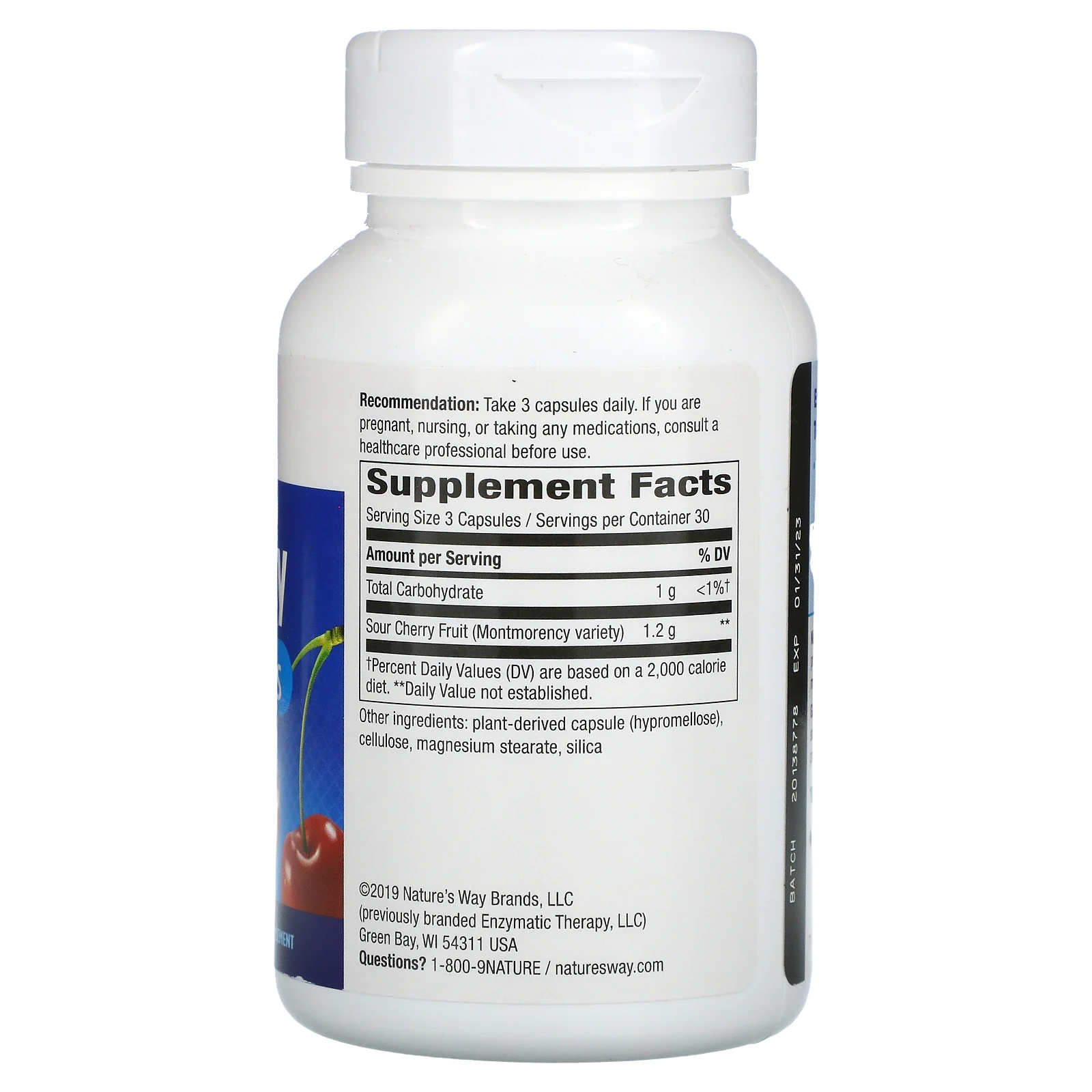 Nature's Way, Tart Cherry, ультракапсулы, 1200 мг, 90 растительных капсул
