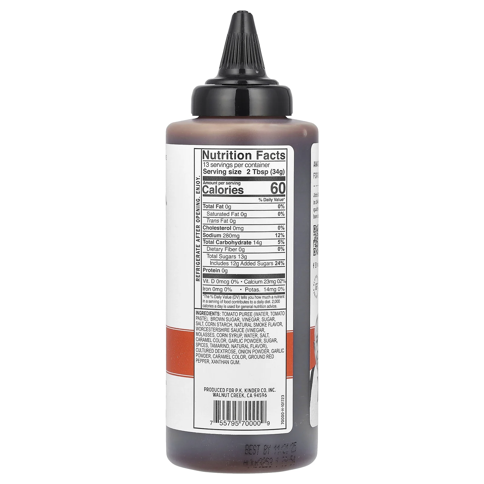 KINDER'S, Соус барбекю, мягкий соус для барбекю, 439 г (15,5 унции)